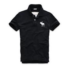 Camisa Polo Masculina Abercrombie & Fitch Preta